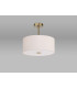 Baymont Antique Brass E27 Semi Flush With 40cm x 18cm Dual Faux Silk Shade Nude Beige/Moonlight-13