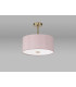 Baymont Antique Brass E27 Semi Flush With 40cm x 18cm Dual Faux Silk Shade Taupe/Halo Gold-13