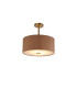 Baymont Antique Brass E27 Semi Flush With 40cm x 18cm Dual Faux Silk Shade Antique Gold/Ruby-1