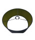Baymont Antique Brass E27 Semi Flush With 40cm x 18cm Dual Faux Silk Shade Black/Green Olive-8