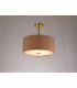 Baymont Antique Brass E27 Semi Flush With 40cm x 18cm Dual Faux Silk Shade Antique Gold/Ruby-2