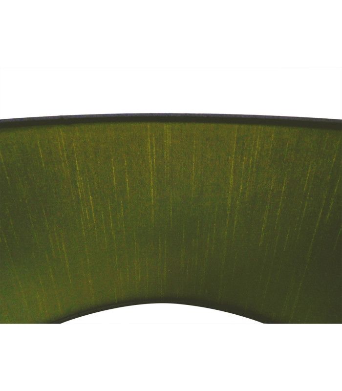 Baymont Antique Brass E27 Semi Flush With 40cm x 18cm Dual Faux Silk Shade Black/Green Olive-10