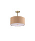 Baymont Antique Brass E27 Semi Flush With 40cm x 18cm Dual Faux Silk Shade Antique Gold/Ruby-4