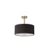 Baymont Antique Brass E27 Semi Flush With 40cm x 18cm Faux Silk Shade Black/White Laminate-4