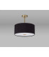 Baymont Antique Brass E27 Semi Flush With 40cm x 18cm Dual Faux Silk Shade Black/Green Olive-13