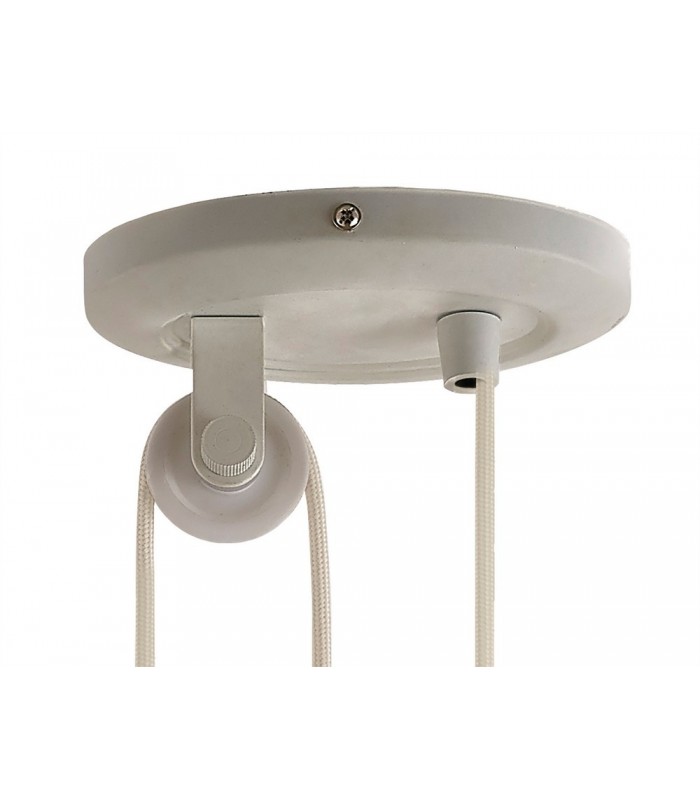 Pulley System Dome Ceiling Pendant E27 Matt White - 4