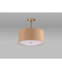 Baymont Antique Brass E27 Semi Flush With 40cm x 18cm Dual Faux Silk Shade Antique Gold/Ruby-13