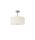 Baymont Satin Nickel E27 Semi Flush With 40cm x 18cm Faux Silk Shade Ivory Pearl/White Laminate-4