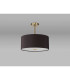 Baymont Antique Brass E27 Semi Flush With 40cm x 18cm Faux Silk Shade Black/White Laminate-13