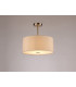 Baymont Satin Nickel E27 Semi Flush With 40cm x 18cm Dual Faux Silk Shade Nude Beige/Moonlight-2
