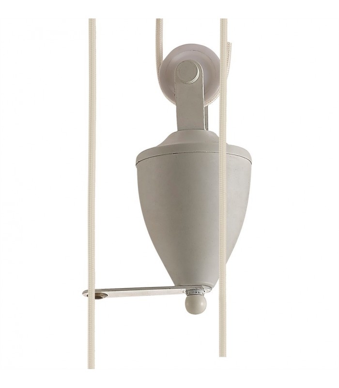 Pulley System Dome Ceiling Pendant E27 Matt White - 6