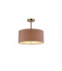 Baymont Satin Nickel E27 Semi Flush With 40cm x 18cm Dual Faux Silk Shade Taupe/Halo Gold-1