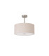 Baymont Satin Nickel E27 Semi Flush With 40cm x 18cm Dual Faux Silk Shade Nude Beige/Moonlight-4