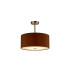 Baymont Satin Nickel E27 Semi Flush With 40cm x 18cm Dual Faux Silk Shade Raw Cocoa/Grecian Bronze-1
