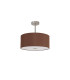 Baymont Satin Nickel E27 Semi Flush With 40cm x 18cm Dual Faux Silk Shade Raw Cocoa/Grecian Bronze-4
