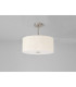 Baymont Satin Nickel E27 Semi Flush With 40cm x 18cm Faux Silk Shade Ivory Pearl/White Laminate-13