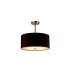Baymont Satin Nickel E27 Semi Flush With 40cm x 18cm Dual Faux Silk Shade Black/Green Olive-1