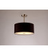 Baymont Satin Nickel E27 Semi Flush With 40cm x 18cm Dual Faux Silk Shade Black/Green Olive-2