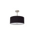 Baymont Satin Nickel E27 Semi Flush With 40cm x 18cm Dual Faux Silk Shade Black/Green Olive-4