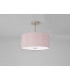 Baymont Satin Nickel E27 Semi Flush With 40cm x 18cm Dual Faux Silk Shade Taupe/Halo Gold-13