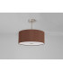 Baymont Satin Nickel E27 Semi Flush With 40cm x 18cm Dual Faux Silk Shade Raw Cocoa/Grecian Bronze-13