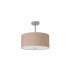 Baymont Satin Nickel E27 Semi Flush With 40cm x 18cm Dual Faux Silk Shade Antique Gold/Ruby-4