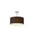 Baymont Satin Nickel E27 Semi Flush With 40cm x 18cm Faux Silk Shade Black/White Laminate-1