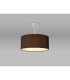Baymont Satin Nickel E27 Semi Flush With 40cm x 18cm Faux Silk Shade Black/White Laminate-2