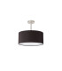 Baymont Satin Nickel E27 Semi Flush With 40cm x 18cm Faux Silk Shade Black/White Laminate-4