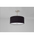 Baymont Satin Nickel E27 Semi Flush With 40cm x 18cm Dual Faux Silk Shade Black/Green Olive-13