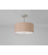 Baymont Satin Nickel E27 Semi Flush With 40cm x 18cm Dual Faux Silk Shade Antique Gold/Ruby-13