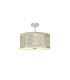 Baymont Polished Chrome E27 Semi Flush Fixture With 40cm x 18cm Silver Leaf Shade-1