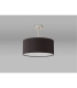 Baymont Satin Nickel E27 Semi Flush With 40cm x 18cm Faux Silk Shade Black/White Laminate-13