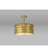 Baymont Antique Brass E27 Semi Flush Fixture With 40cm x 18cm Gold Leaf Shade With Frosted/AB Acrylic Diffuser-2