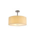 Baymont Polished Chrome E27 Semi Flush With 50cm x 20cm Faux Silk Shade Ivory Pearl/White Laminate-1