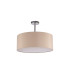 Baymont Polished Chrome E27 Semi Flush With 50cm x 20cm Dual Faux Silk Shade Nude Beige/Moonlight-4