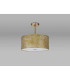 Baymont Antique Brass E27 Semi Flush Fixture With 40cm x 18cm Gold Leaf Shade With Frosted/AB Acrylic Diffuser-13