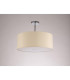 Baymont Polished Chrome E27 Semi Flush With 50cm x 20cm Faux Silk Shade Ivory Pearl/White Laminate-13
