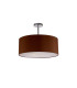 Baymont Polished Chrome E27 Semi Flush With 50cm x 20cm Dual Faux Silk Shade Raw Cocoa/Grecian Bronze-4