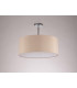 Baymont Polished Chrome E27 Semi Flush With 50cm x 20cm Dual Faux Silk Shade Nude Beige/Moonlight-13