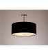 Baymont Polished Chrome E27 Semi Flush With 50cm x 20cm Dual Faux Silk Shade Black/Green Olive-2