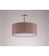 Baymont Polished Chrome E27 Semi Flush With 50cm x 20cm Dual Faux Silk Shade Taupe/Halo Gold-13