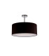 Baymont Polished Chrome E27 Semi Flush With 50cm x 20cm Dual Faux Silk Shade Black/Green Olive-4