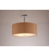 Baymont Polished Chrome E27 Semi Flush With 50cm x 20cm Dual Faux Silk Shade Antique Gold/Ruby-2