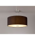 Baymont Polished Chrome E27 Semi Flush With 50cm x 20cm Faux Silk Shade Black/White Laminate-2