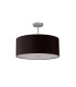Baymont Polished Chrome E27 Semi Flush With 50cm x 20cm Faux Silk Shade Black/White Laminate-4
