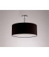 Baymont Polished Chrome E27 Semi Flush With 50cm x 20cm Dual Faux Silk Shade Black/Green Olive-13