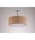 Baymont Polished Chrome E27 Semi Flush With 50cm x 20cm Dual Faux Silk Shade Antique Gold/Ruby-13