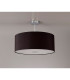 Baymont Polished Chrome E27 Semi Flush With 50cm x 20cm Faux Silk Shade Black/White Laminate-13