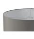 Baymont Polished Chrome E27 Semi Flush With 50cm x 20cm Faux Silk Shade Grey/White Laminate-9
